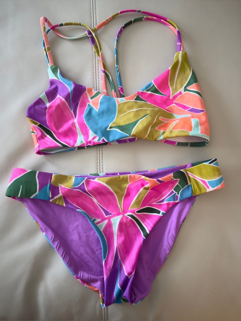Hurley 3pc Surf Bikini set with matching Swim Shorts